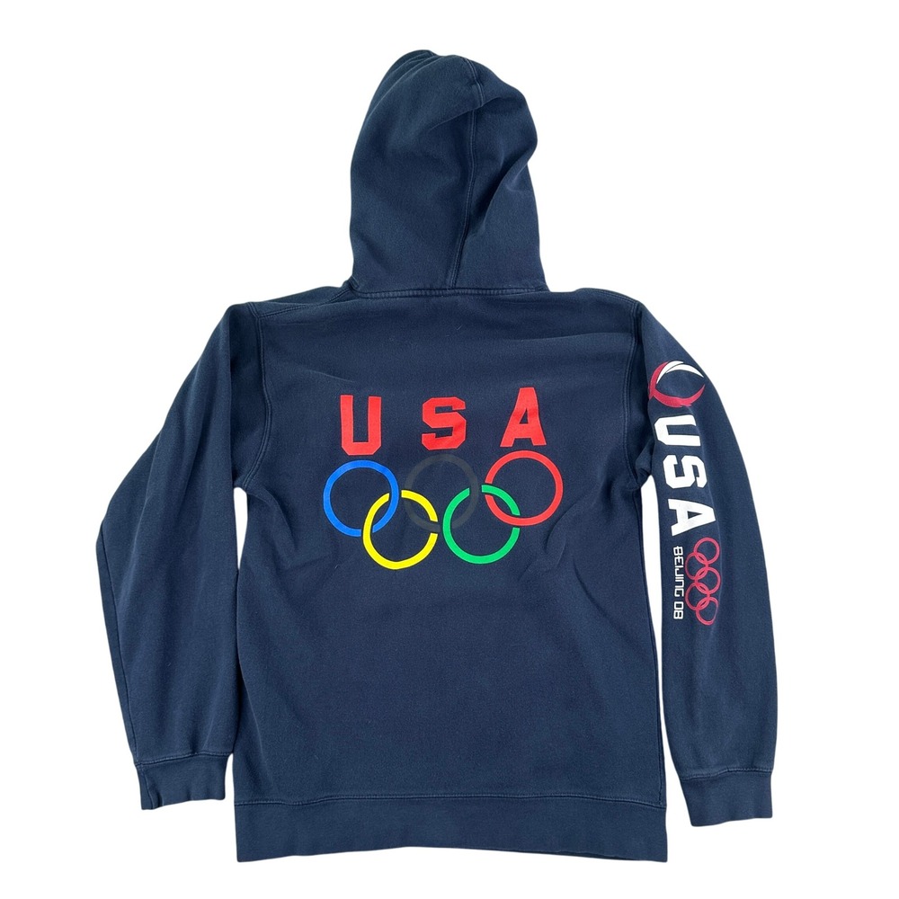 USA Olympics Hoodie Team USA‎ Beijing 2008 Patriotic Sweatshirt Mens Small